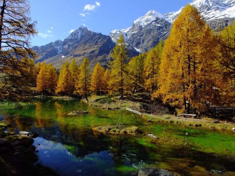 Lago Blu con il Cervino in Valle d’Aosta