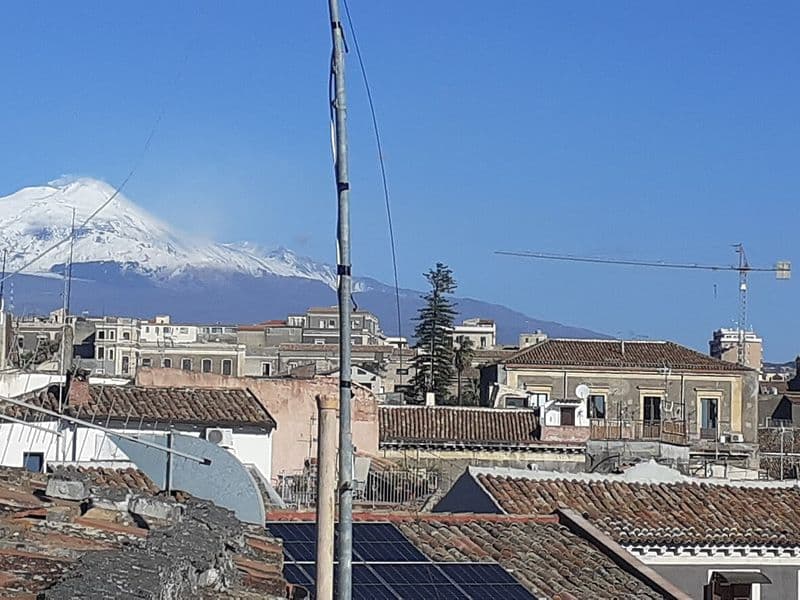 L’Etna visto da Catania in Sicilia